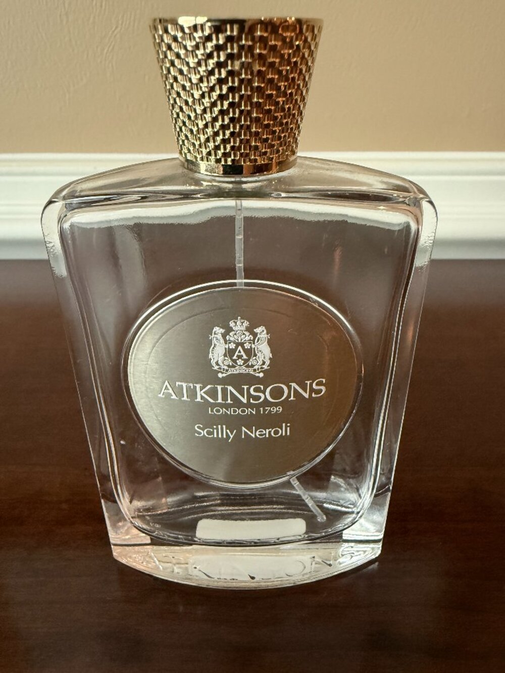 Atkinsons Scilly Neroli 3.4 oz **EMPTY BOTTLE - GREAT FOR COLLECTORS**